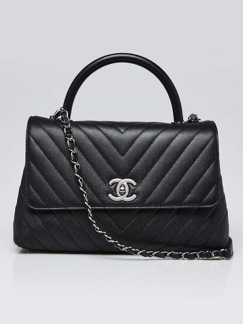 Chanel mini coco handle best sale so black