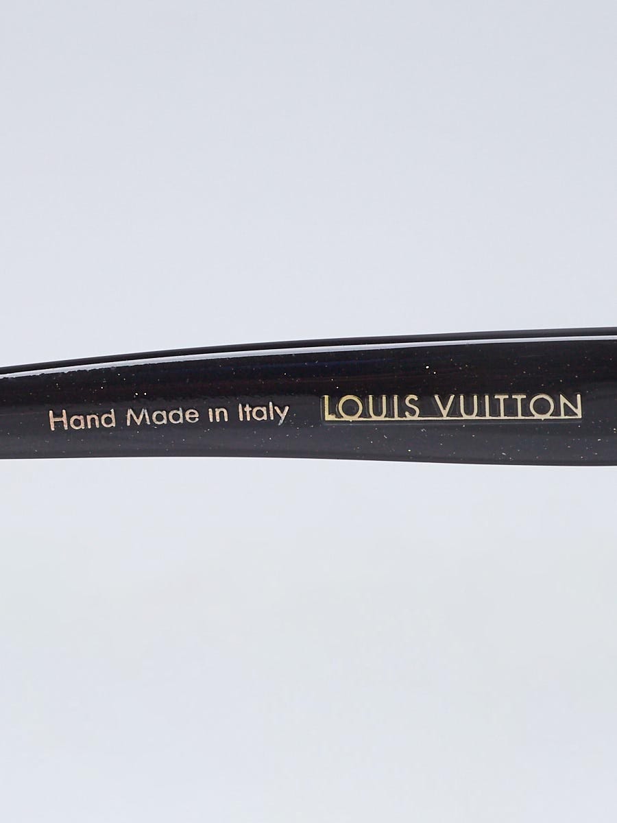 Louis Vuitton Black Acetate and Metal Anthea Round Frame