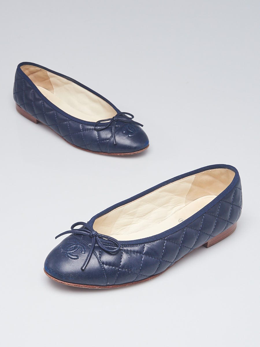 quilted cap toe flats