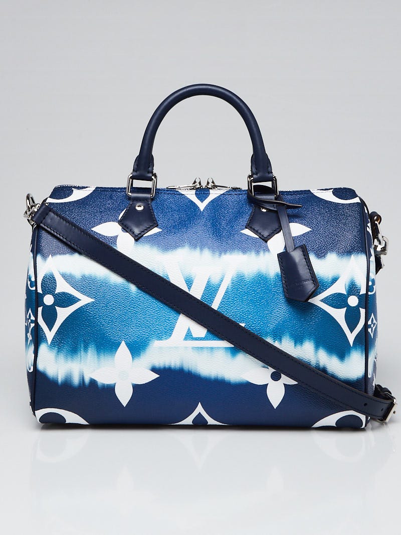 Louis Vuitton Blue Monogram Giant Canvas Escale Speedy Bandouliere 30 Bag -  Yoogi's Closet