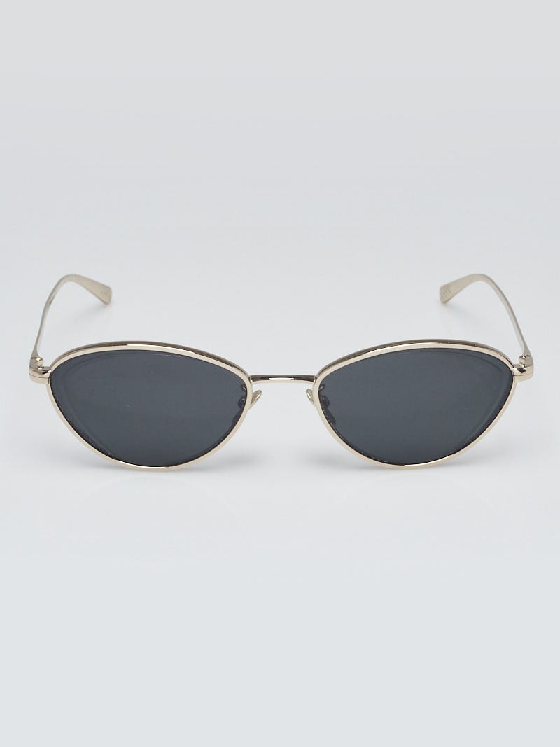 Chanel Goldtone Metal Low Profile Etched Sunglasses - 4255