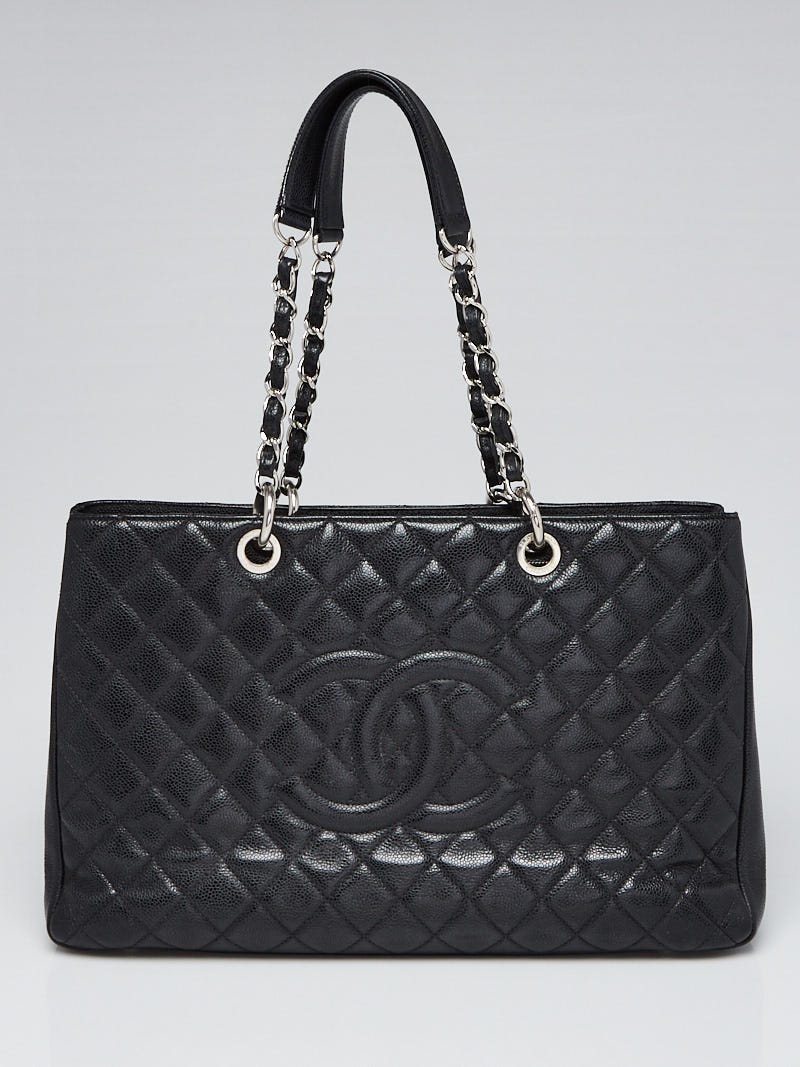 Chanel Black Quilted Caviar Leather Grand Shopping XL Tote Bag - Yoogi's  Closet