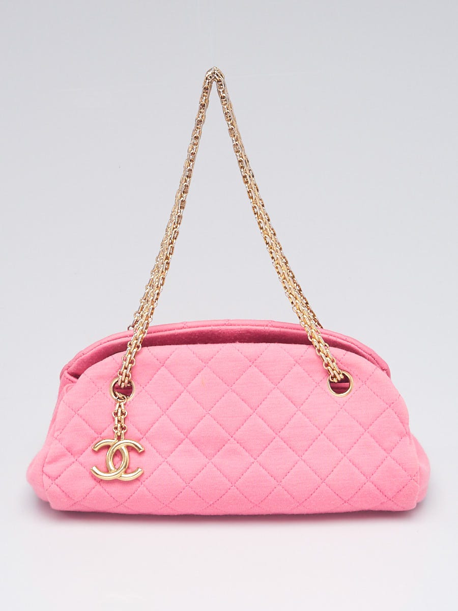 Chanel Pink Quilted Jersey Fabric Just Mademoiselle Small Bowler Bag -  Yoogi's Closet