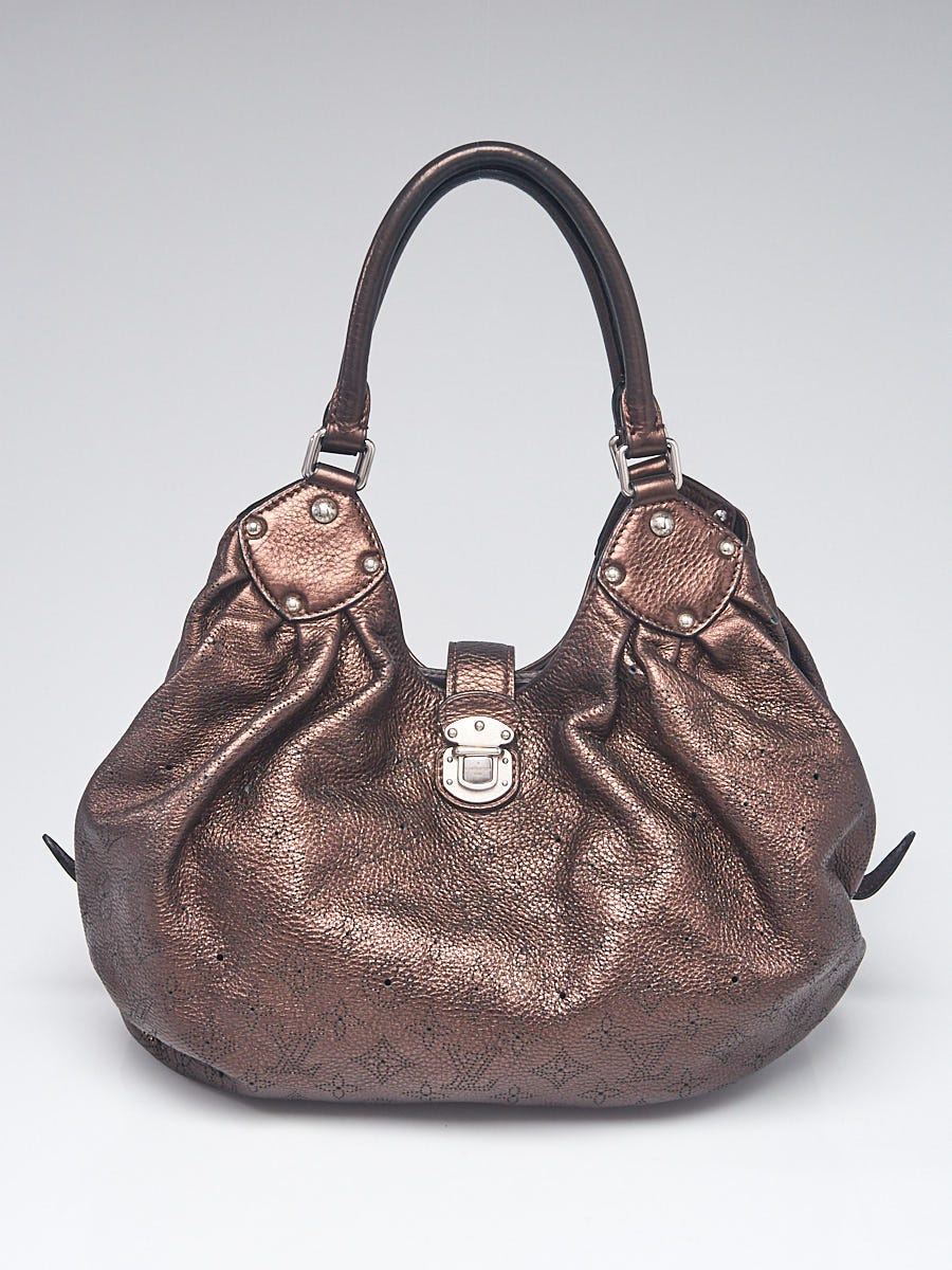 LOUIS VUITTON Mahina XL Monogram Leather Shoulder Bag Bronze