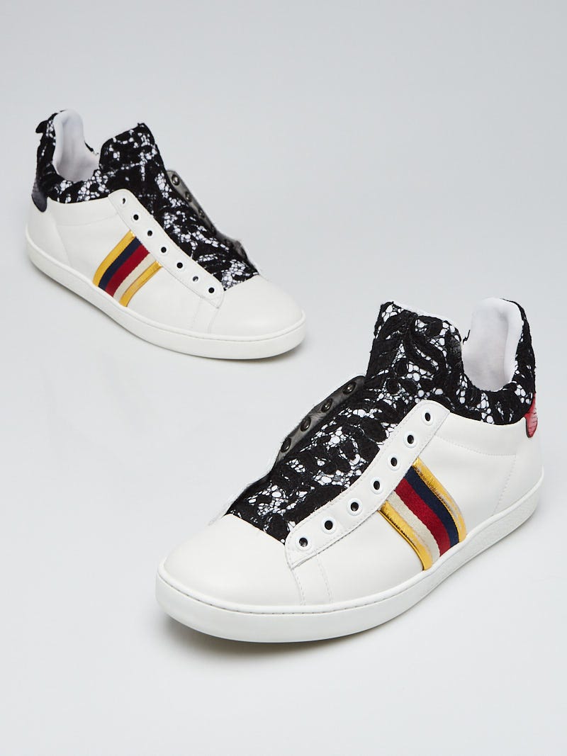 Women's Gucci Ace sneaker with Web in white leather