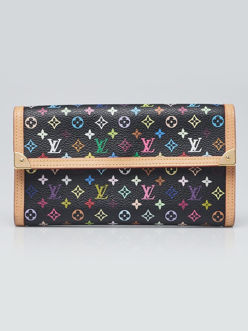 Louis Vuitton Black Monogram Multicolor Porte-Tresor International Wallet -  Yoogi's Closet