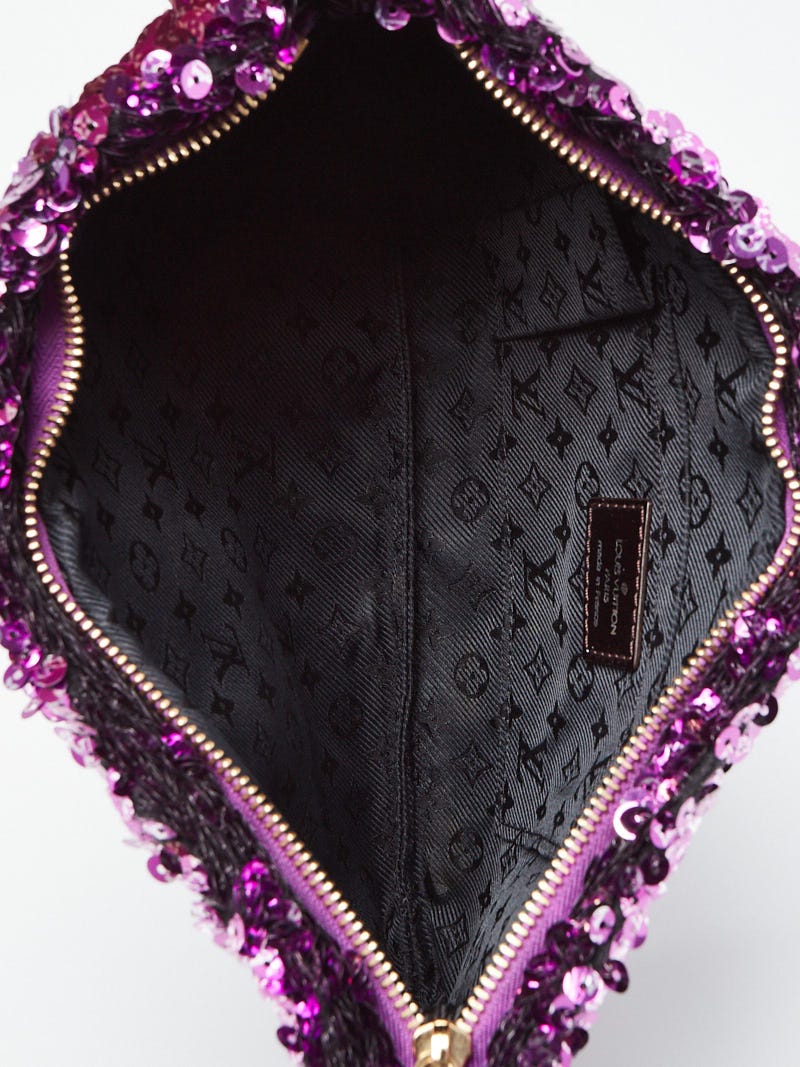 Louis Vuitton Limited Edition Silver Sequin Rococo Pochette Clutch Bag -  Yoogi's Closet