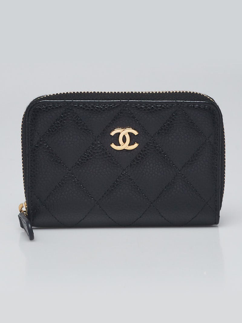 Chanel Caviar Quilted Zip Coin Purse Black