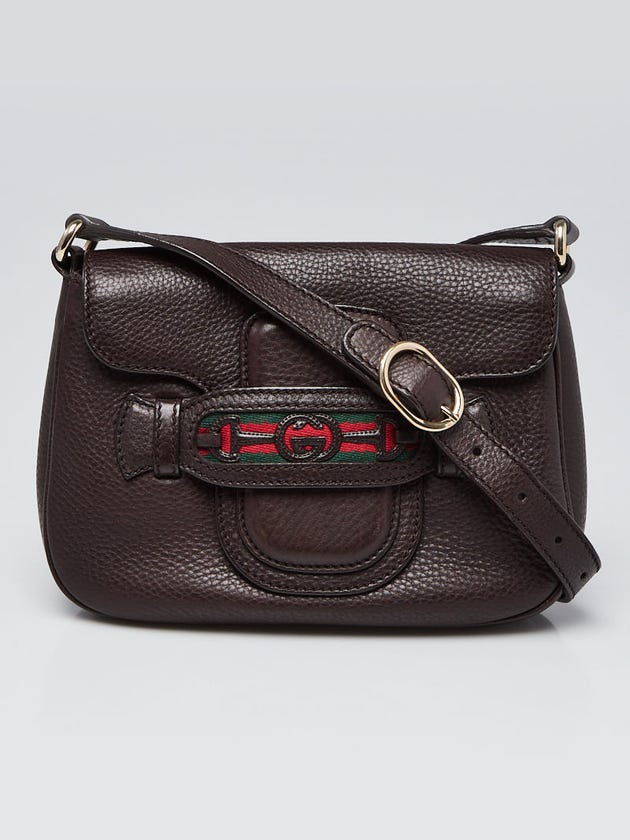 Gucci Brown Leather Dressage Crossbody Bag