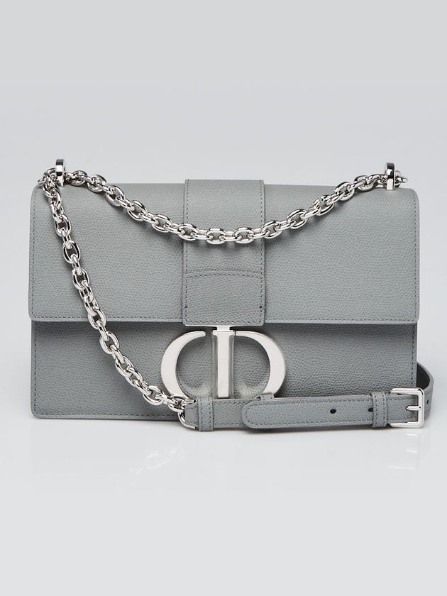 Christian Dior Grey Ultramatte Grained Calfskin Leather 30 Montaigne Chain Bag