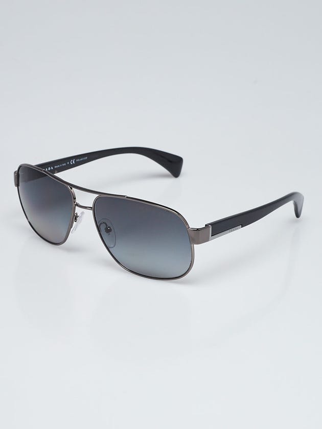 Prada Black Metal/Acetate Aviator Sunglasses - SPR52P
