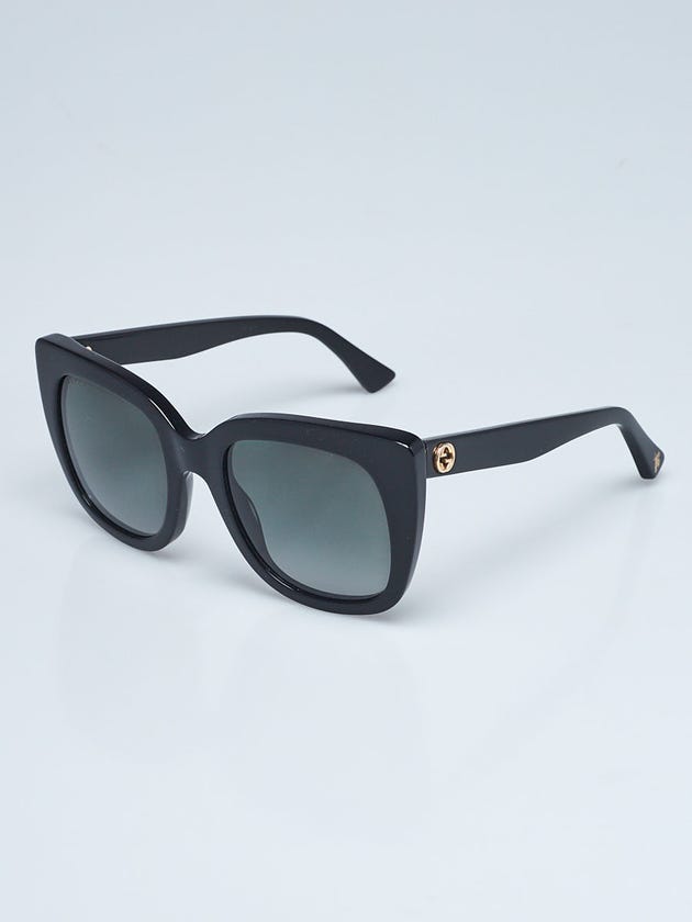 Gucci Black Plastic Oversized Frame Sunglasses - 0163S