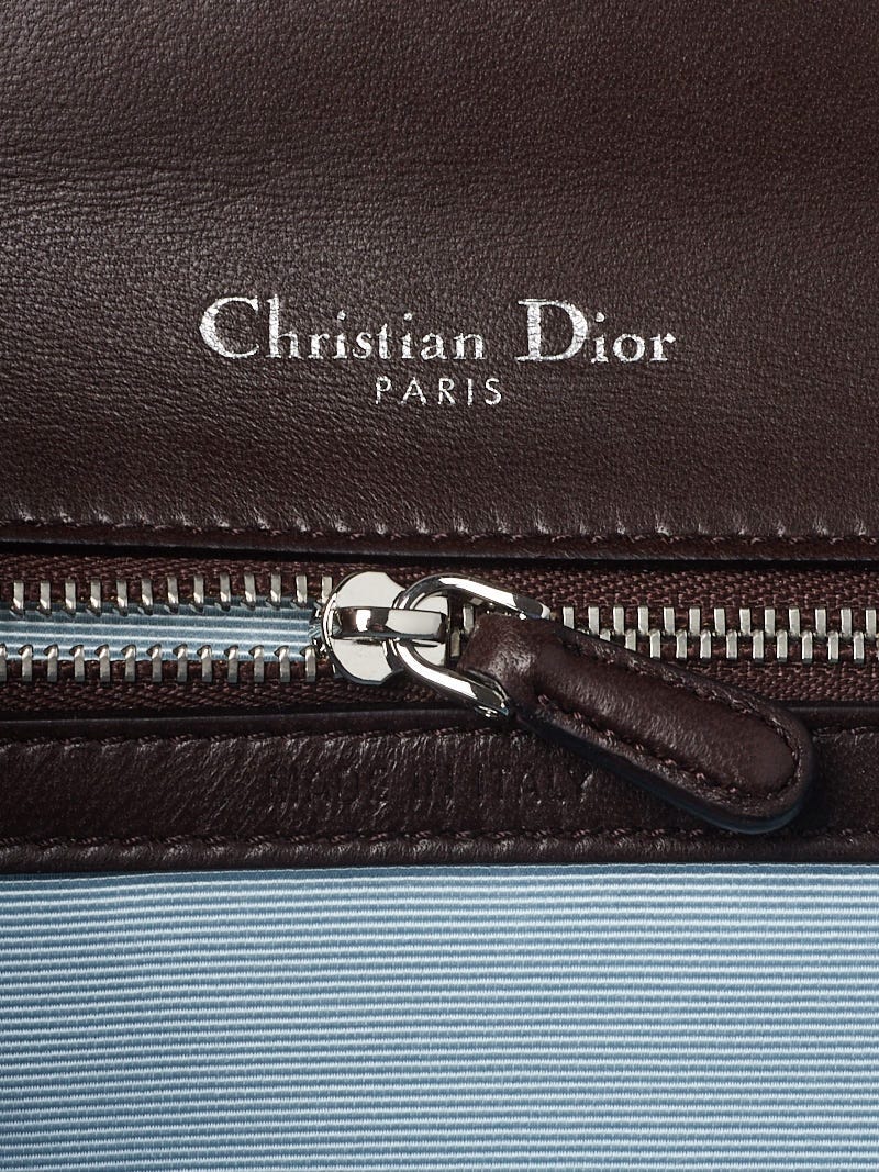 Christian Dior Chocolate Brown Smooth Leather Diorama Medium Flap