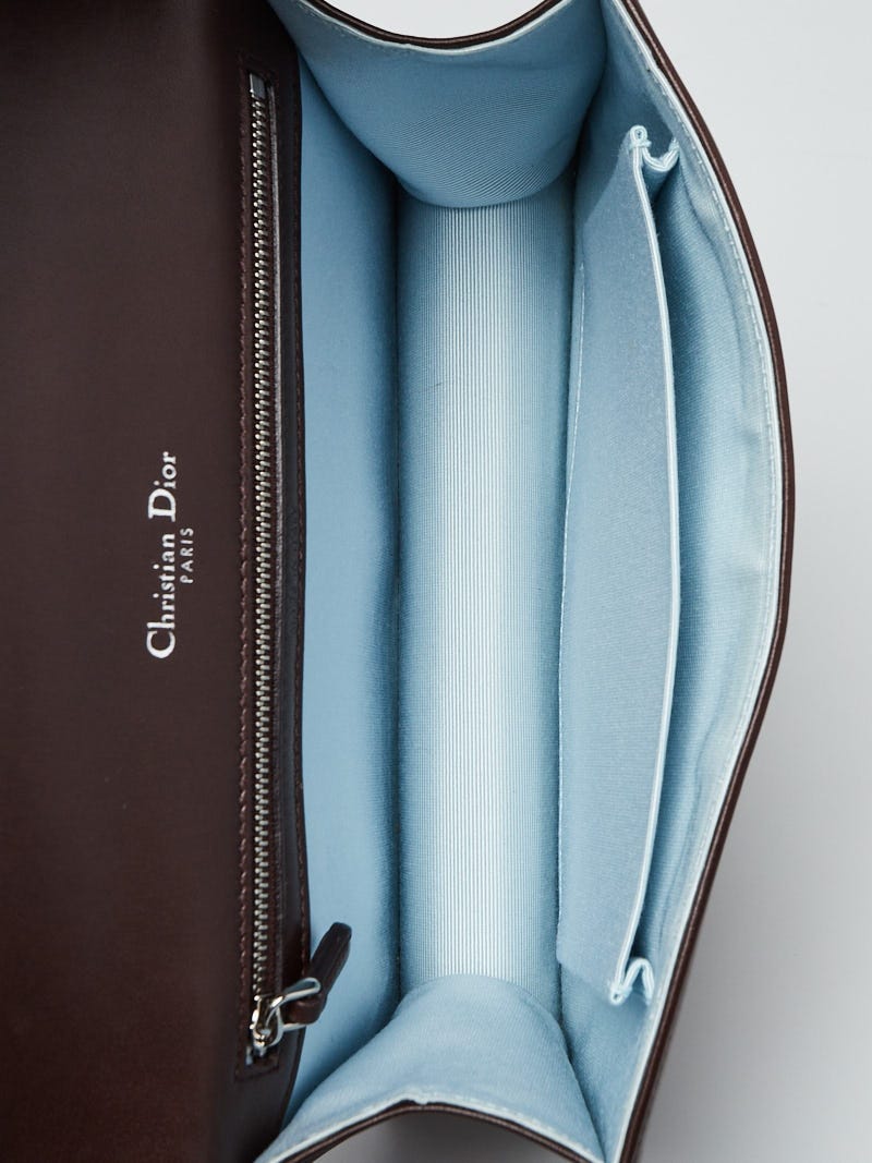Christian Dior Chocolate Brown Smooth Leather Diorama Medium Flap
