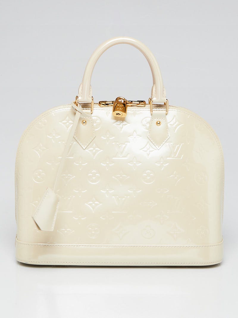 Louis Vuitton Alma GM Monogram Vernis Blanc Coral Handbag