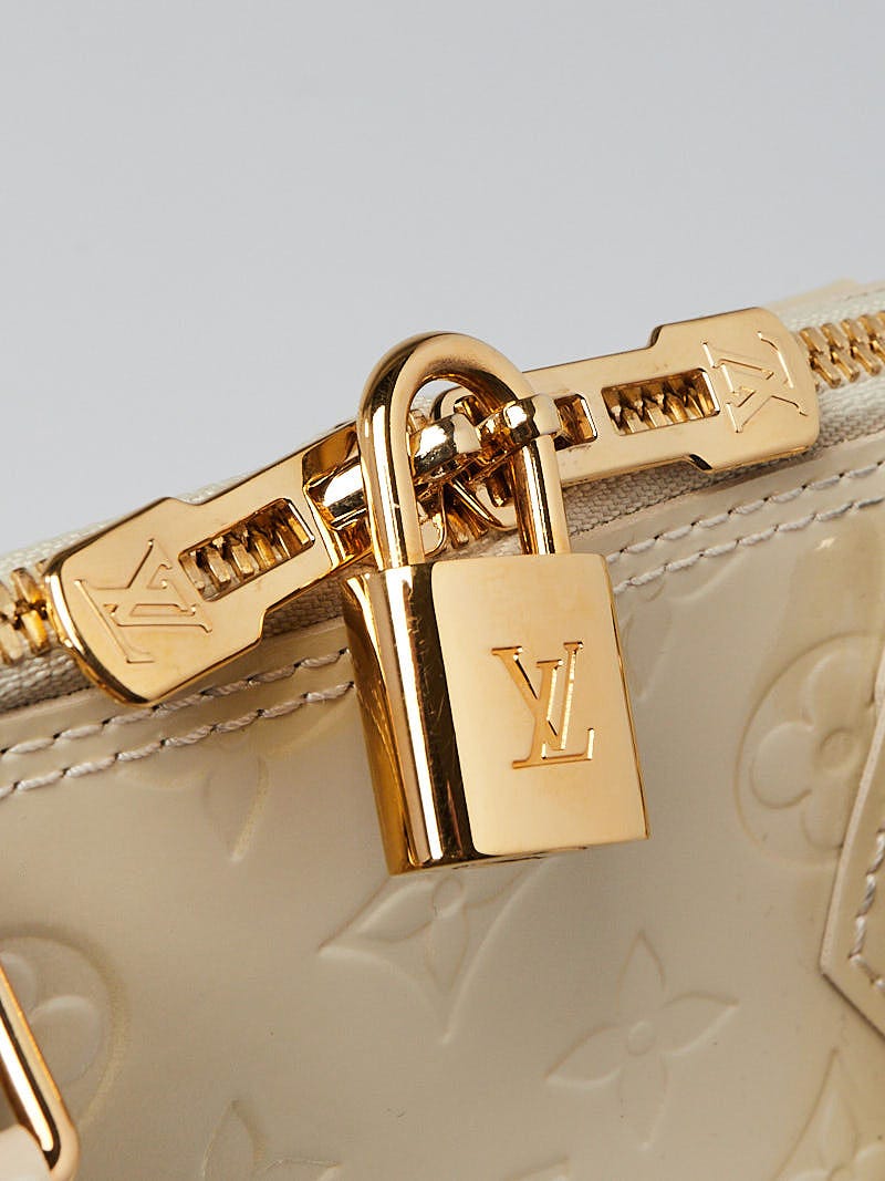 Louis Vuitton Blanc Coral Monogram Vernis Alma PM Bag