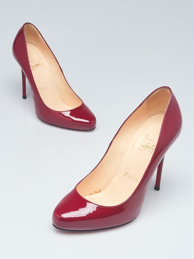 Christian Louboutin Red Patent Leather Elisa 100 Pumps Size 6.5/37