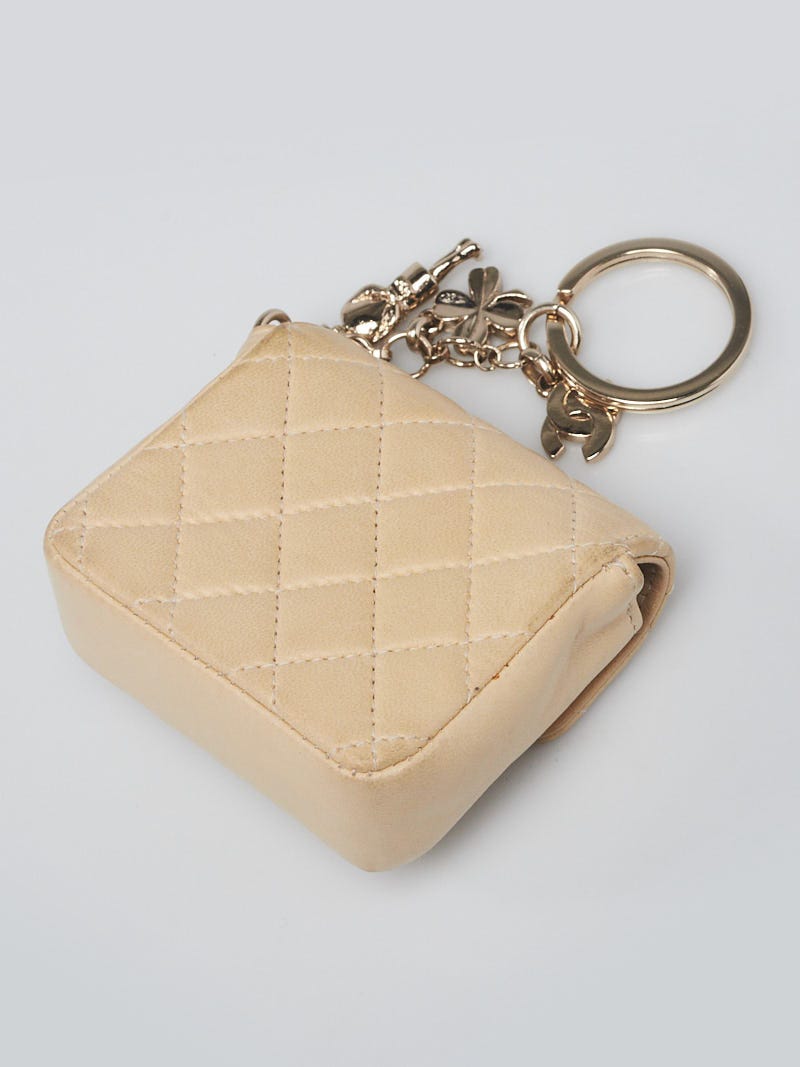Wallet Lambskin Coin Purse Keychain Pouch Classic Style Mini