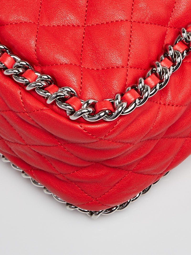 Chanel chain around Red Leather ref.909392 - Joli Closet