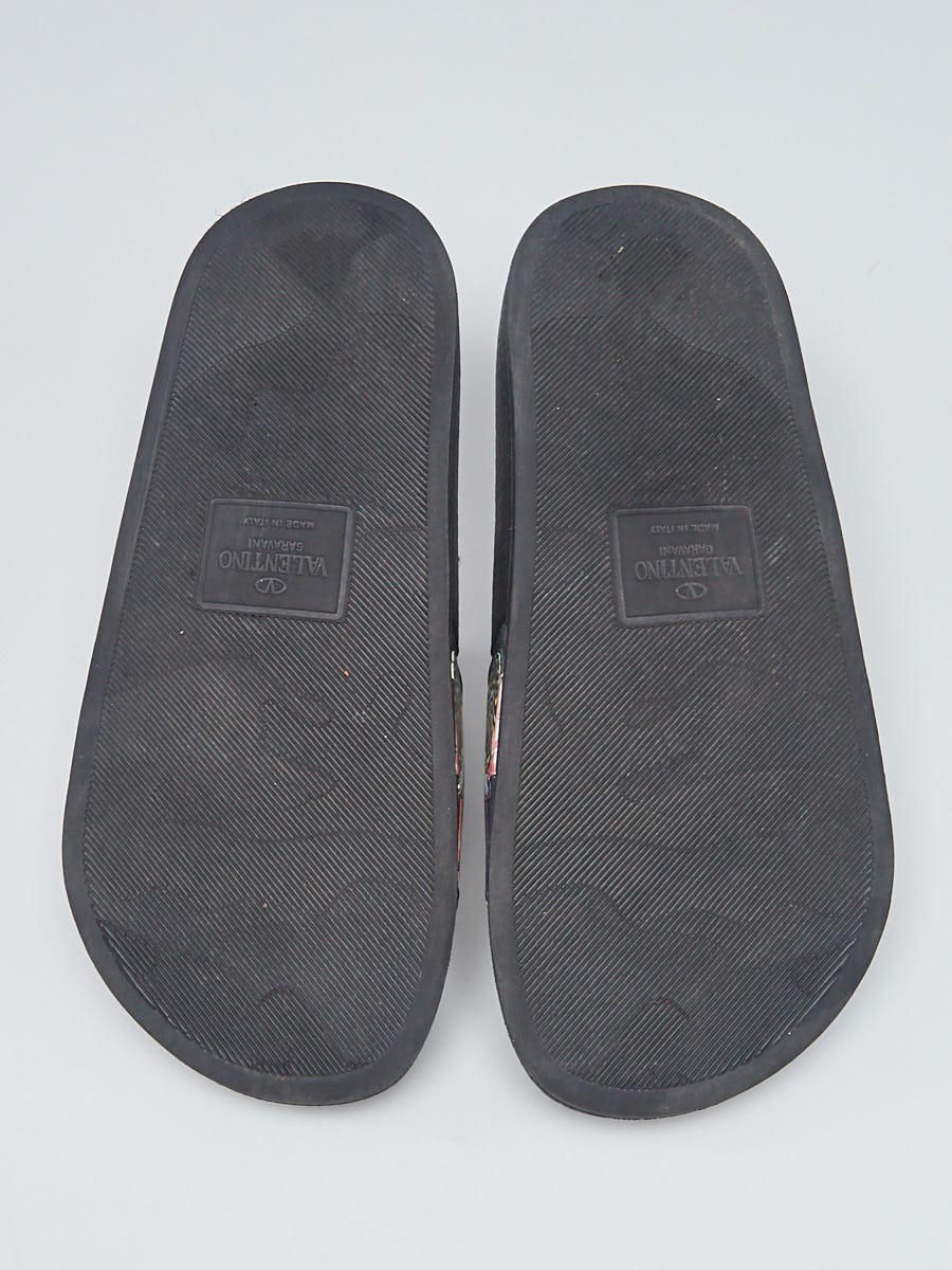 Valentino Multicolor Rubber Butterfly Slide Sandals Size 4.5/35