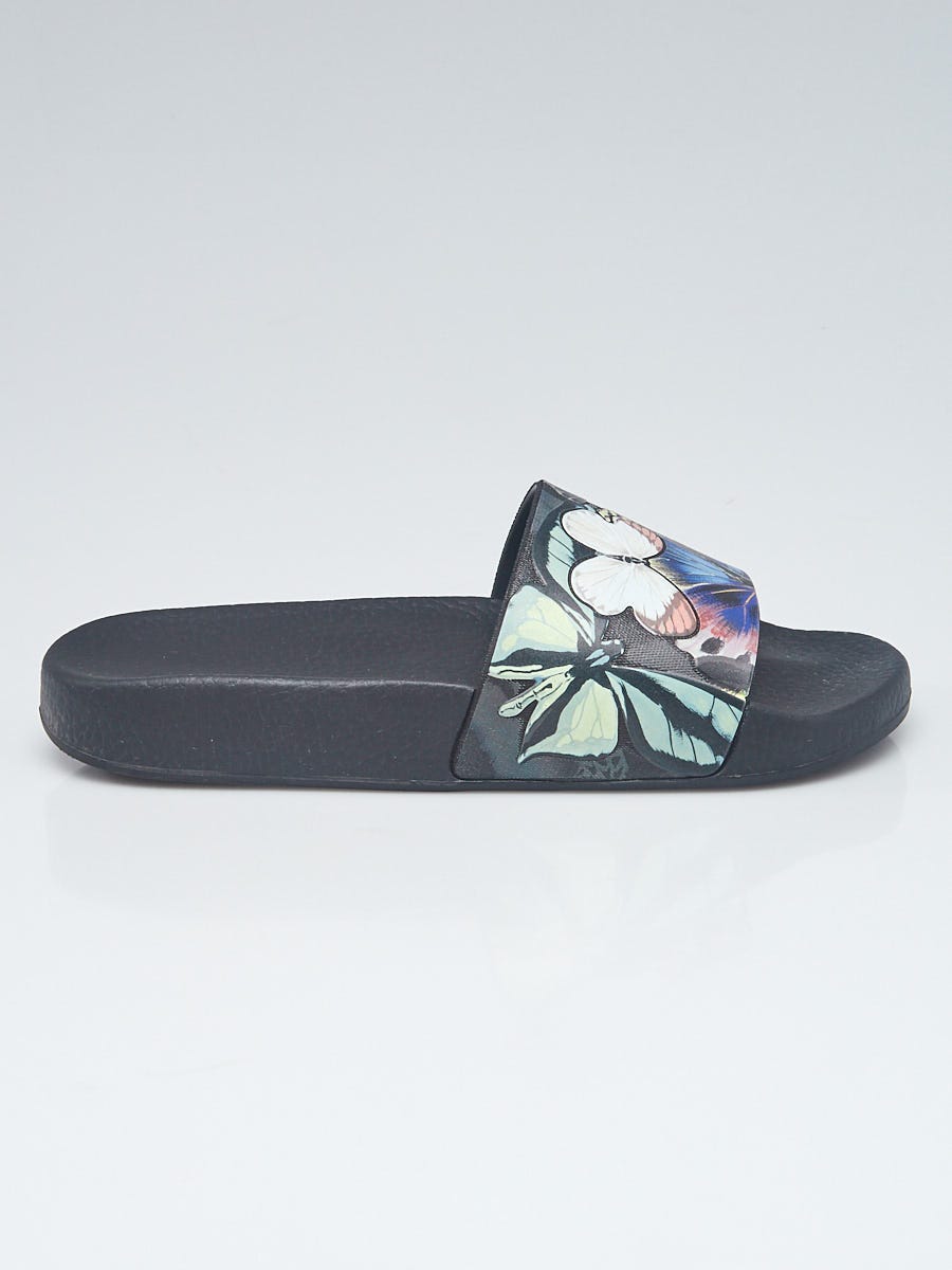 Microbe Hoist Clerk Valentino Multicolor Rubber Butterfly Slide Sandals Size 4.5/35 - Yoogi's  Closet