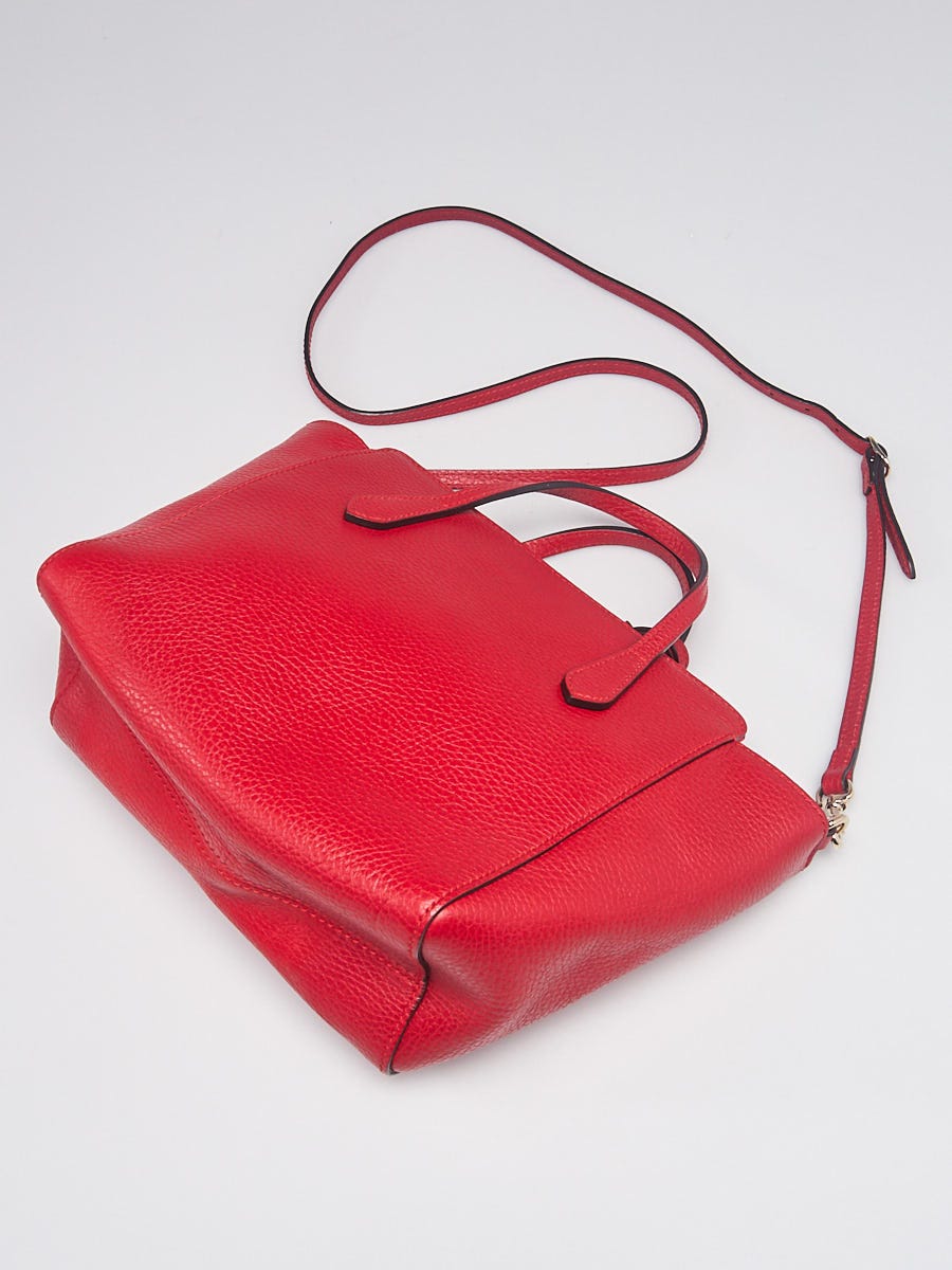 Gucci Swing Mini Leather Top Handle Bag in Red