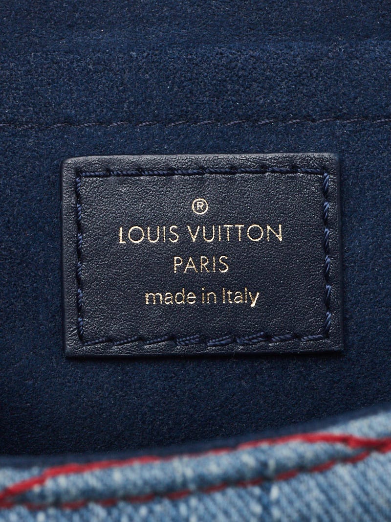 Louis Vuitton New Wave Chain Pochette Monogram Embroidered Quilted Denim  Blue 5967027