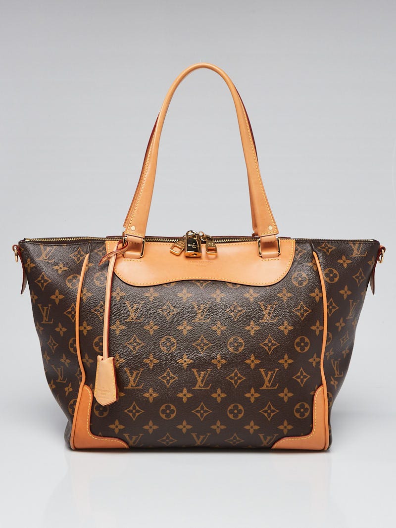 Louis Vuitton Carry All mm NM Monogram Canvas Shoulder Bag Brown
