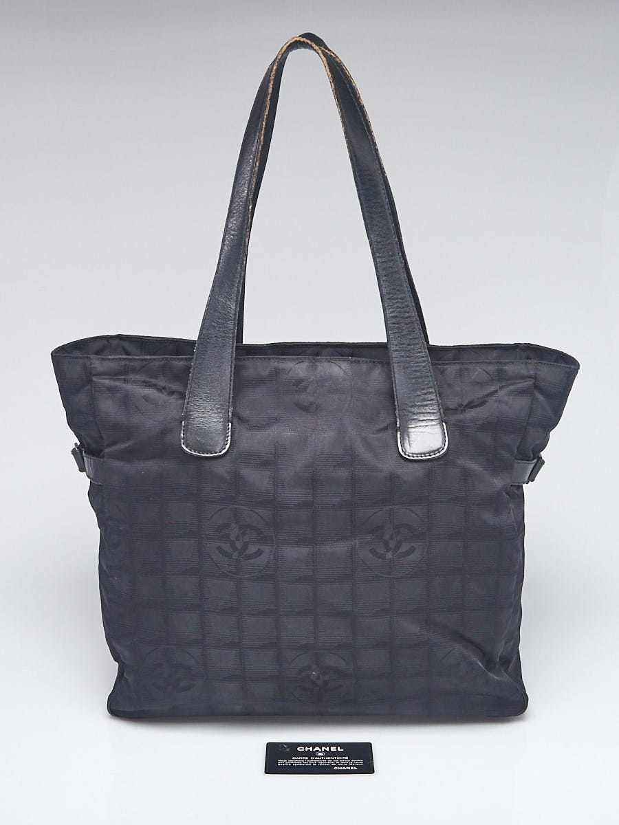 Chanel Black Nylon CC Logo Travel Line Large Tote Bag - Yoogi's Closet