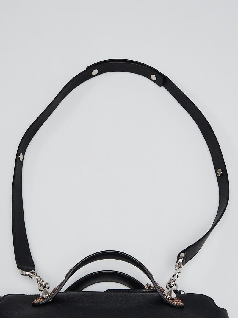 Fendi Black Leather/Snakeskin Small By The Way Bag - 8BL124