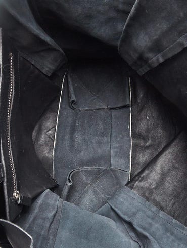 Celine Black Leather Vertical Gusset Zip Mesh Cabas Tote Bag - Yoogi's  Closet