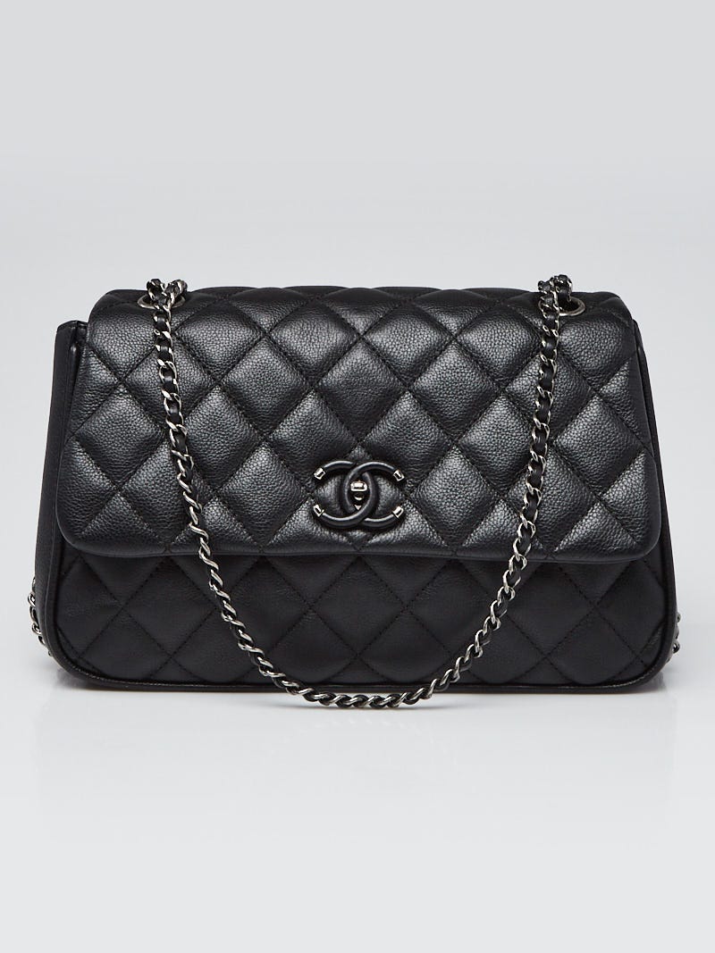 Chanel Black Quilted Leather Covered CC Shoulder Flap Bag