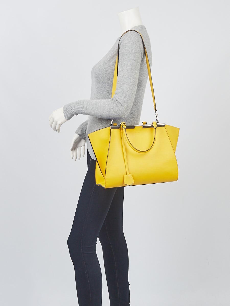 Fendi Bright Yellow Leather 3Jours Tote Bag 8BH279 | Yoogi's Closet