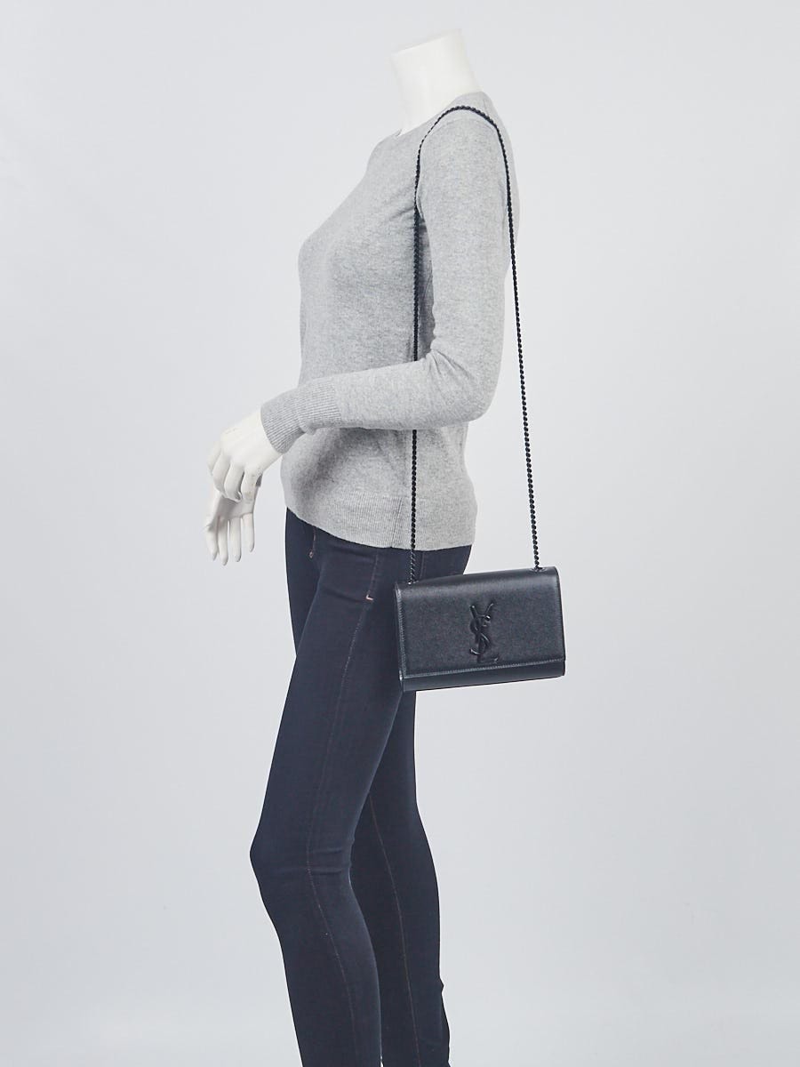 Yves Saint Laurent Black Pebbled Leather Small Kate Bag