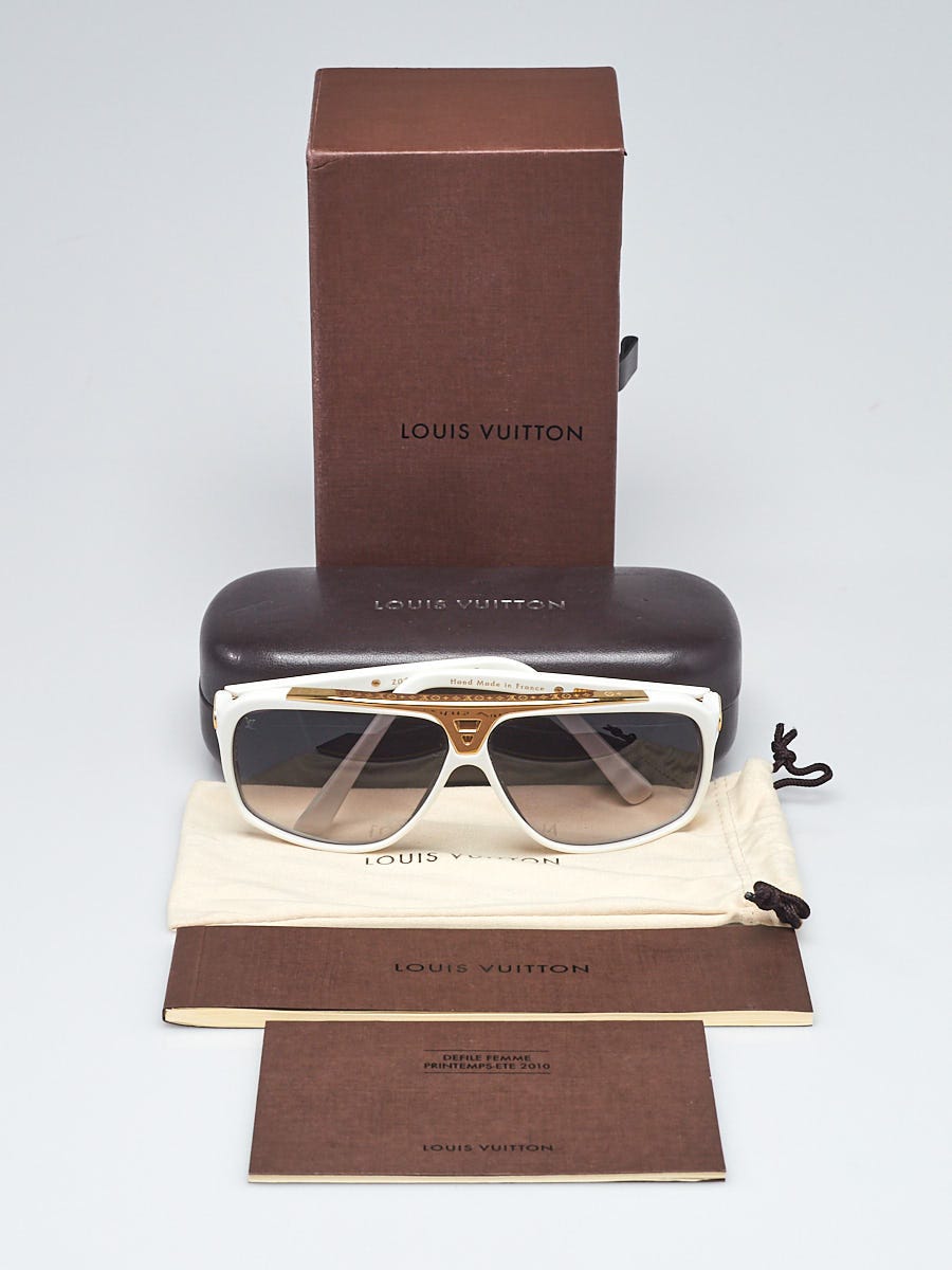 Louis Vuitton White Acetate Frame Evidence Millionaire Sunglasses Z0240W -  Yoogi's Closet
