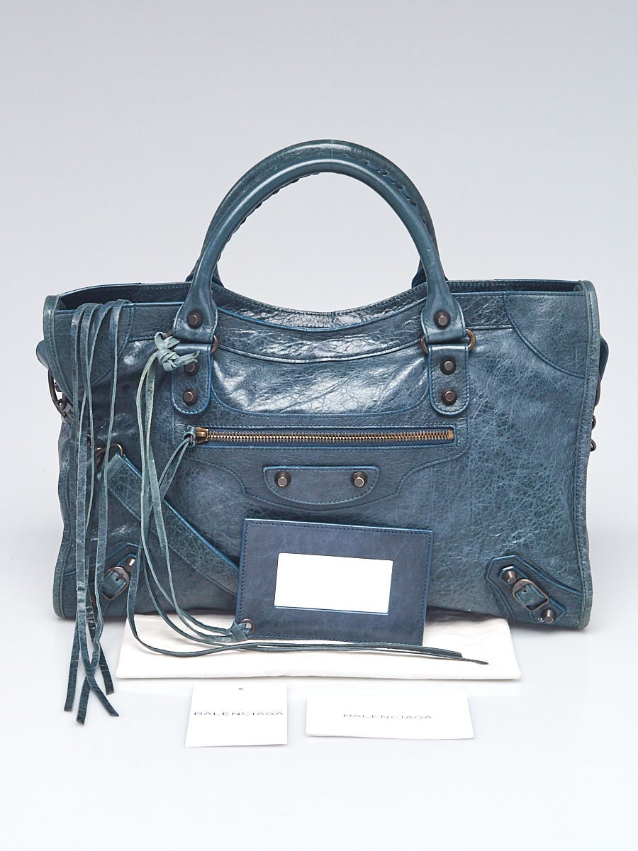 Balenciaga Canard Lambskin Leather Motorcycle City Bag | Yoogi's