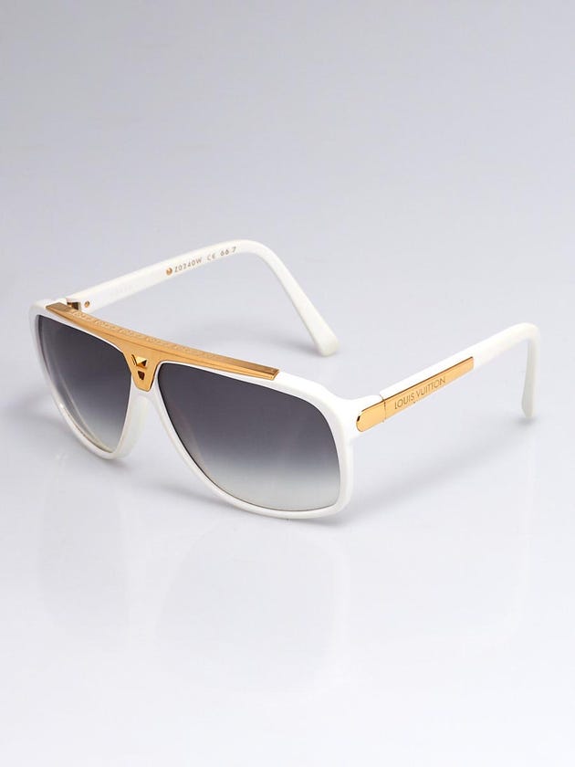 Louis Vuitton White Acetate Frame Evidence Millionaire Sunglasses Z0240W