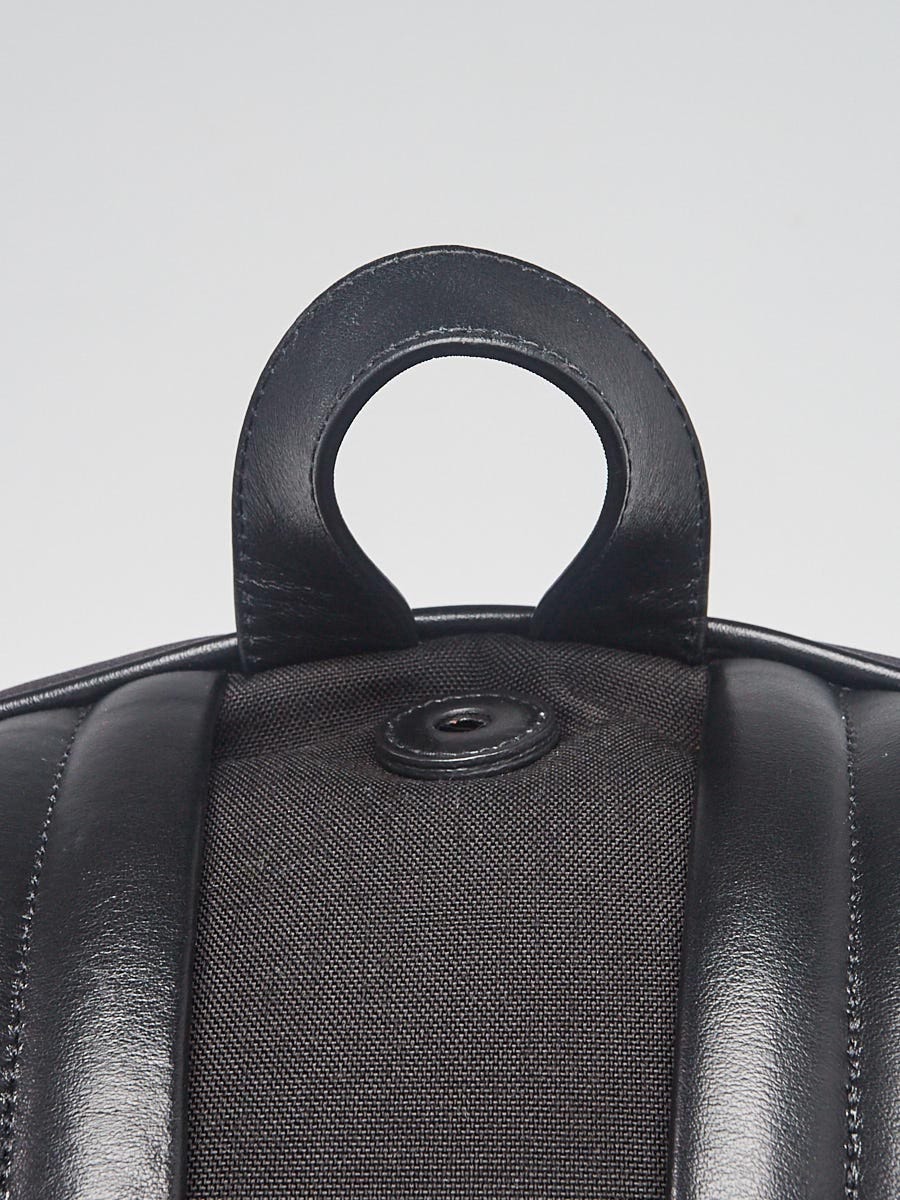 Yves Saint Laurent Black Satin Rose Print Mini Backpack Bag  display picture 3