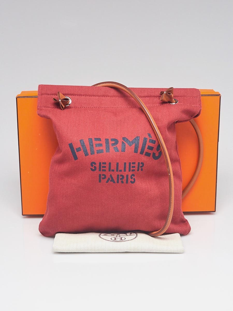 HERMES Canvas Swift Aline Grooming Bag Gold 1291750