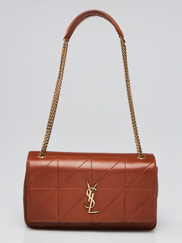 Yves Saint Laurent Cognac Lambskin Leather Medium Jamie Bag