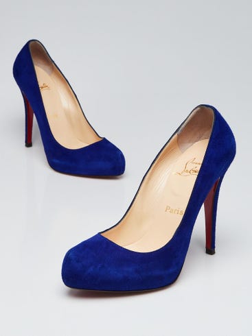 Toe Royal Blue Louboutin Heels Christian Louboutin Royal Blue