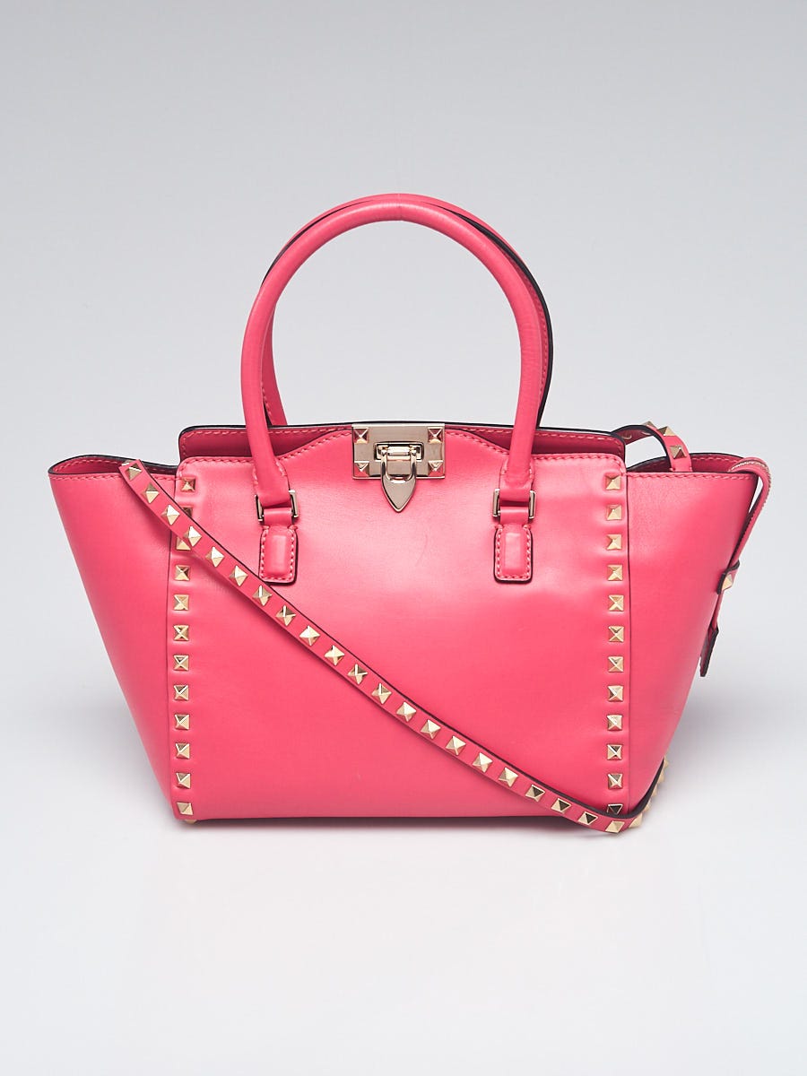 Pink Rockstud Small Double Bag - Yoogi's Closet