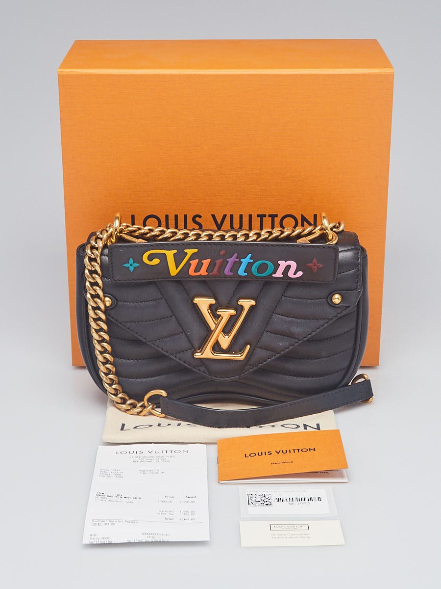 Louis Vuitton Black Quilted Leather New Wave Chain PM Bag - Yoogi's Closet