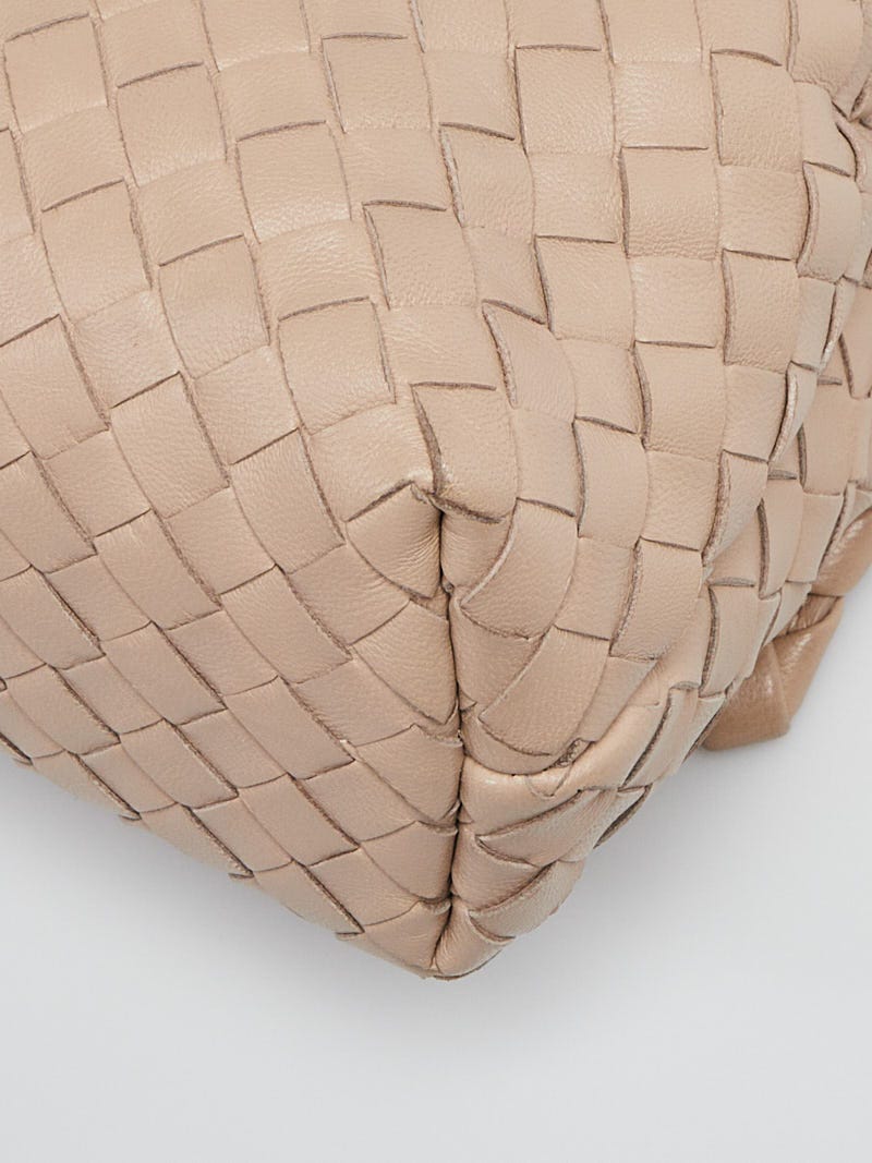 Bottega Veneta Beige Intrecciato Woven Nappa Leather Olimpia Bag