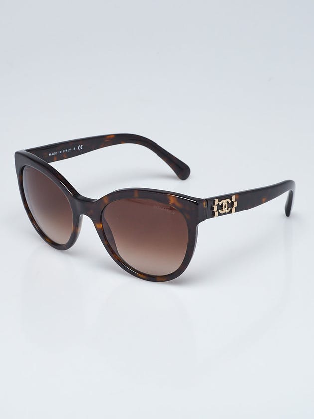 Chanel Brown Tortoise Shell Frame CC Pantos Sunglasses-5315