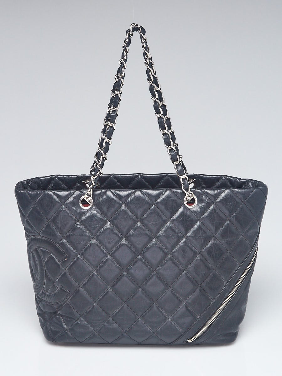 Chanel Black Quilted Leather Cotton Club Ligne Tote Bag - Yoogi's Closet