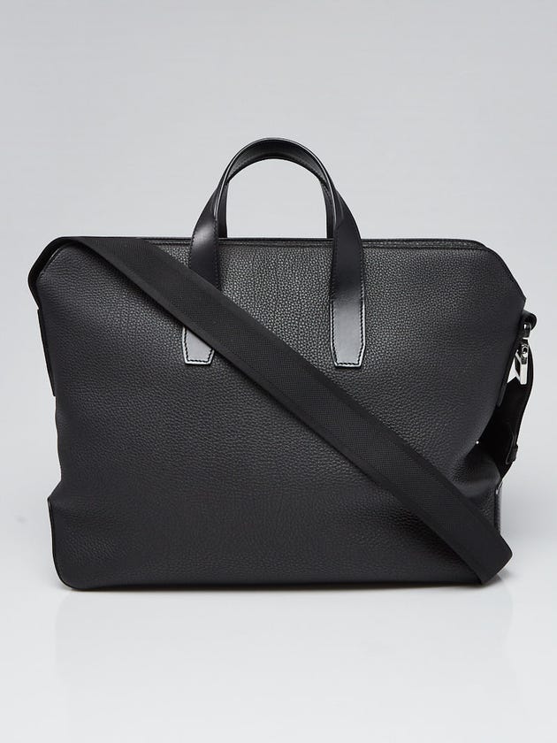 Hermes Black Togo Leather CityNews Briefcase Bag