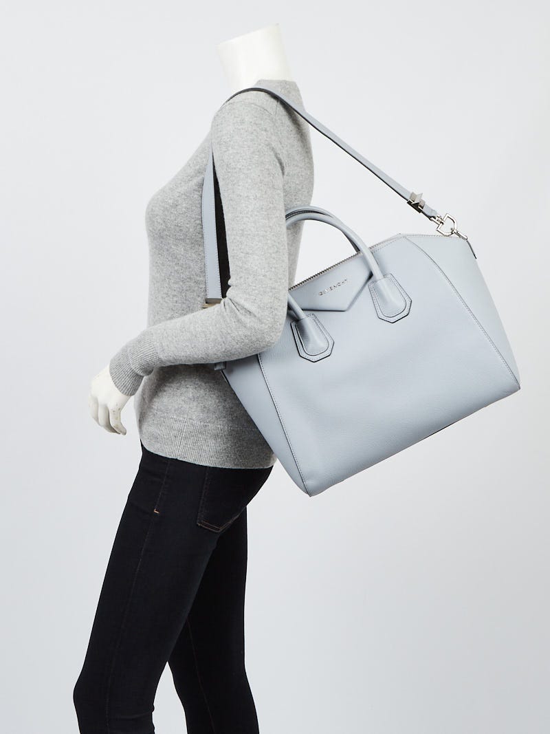 Givenchy Light Blue Sugar Goatskin Leather Medium Antigona Bag