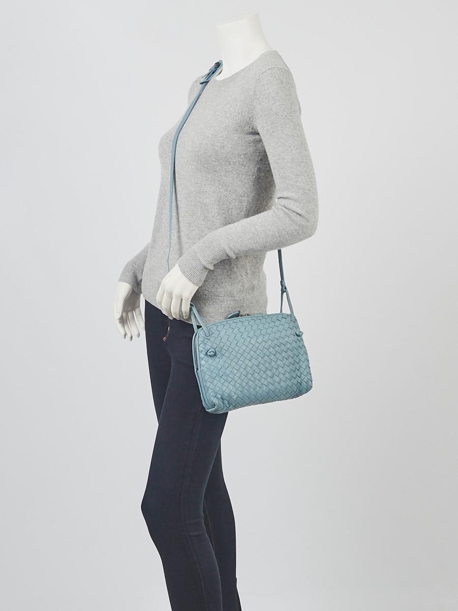 Bottega Veneta Blue Intrecciato Nappa Nodini Crossbody Bag – The Closet