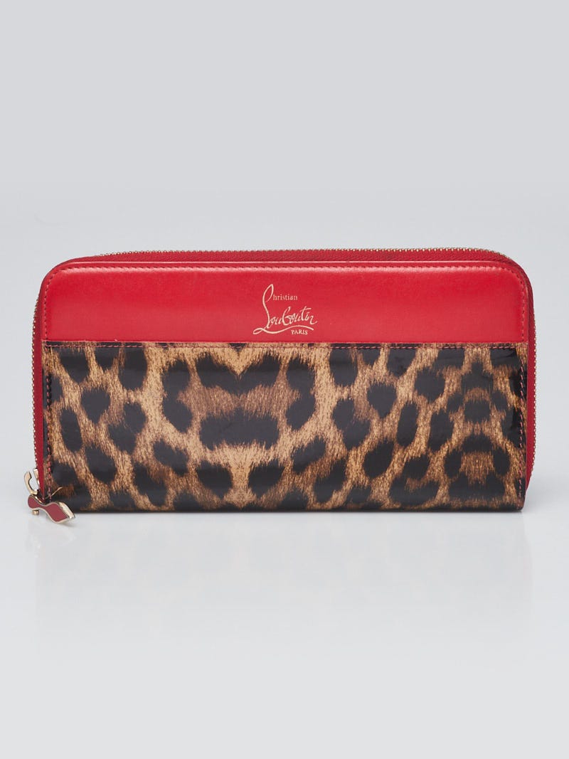 Saint on sale Laurent Patent Leather Zip Pouch, Red Leopard